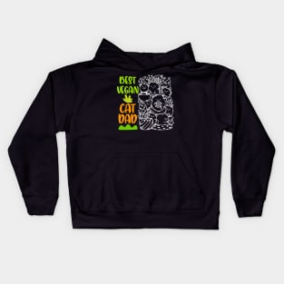 Best Vegan Cat Dad Kids Hoodie